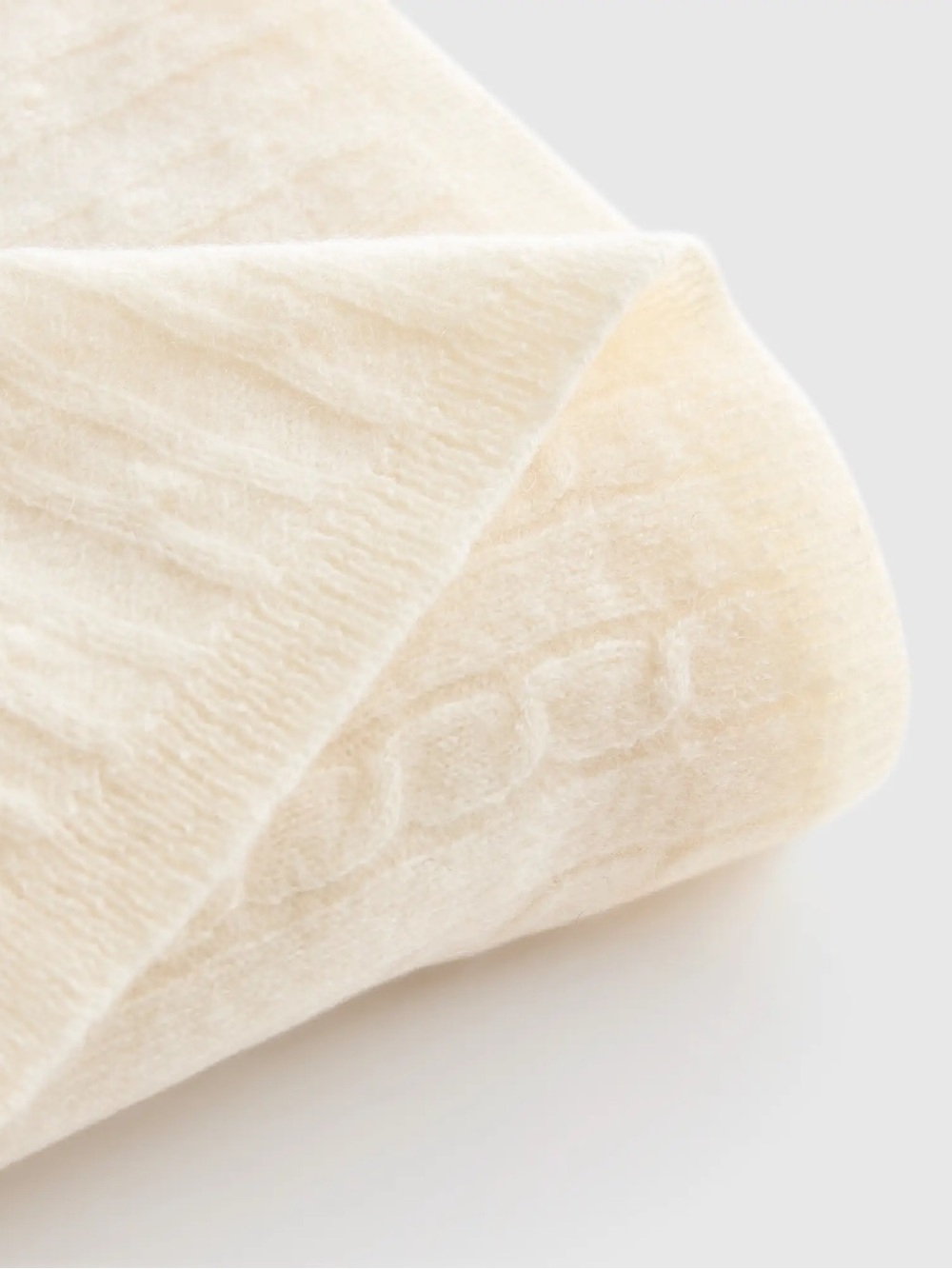 Quince Soft Pink 100% Cashmere Cable-Knit Baby Blanket